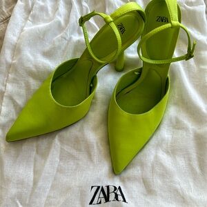 Green Zara Heels